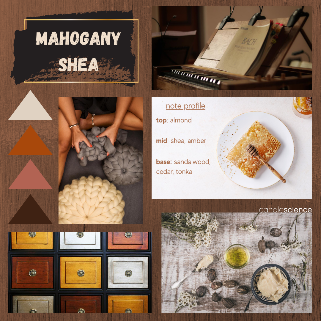 Mahogany Shea Fragrance Oil Mood Board